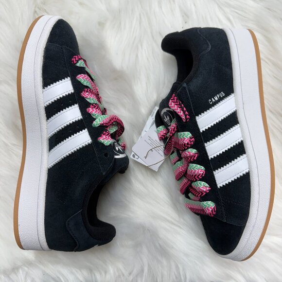 Adidas Campus 00s Campus Black Lucid Pink White Womens Shoes JH7272 NEW Multi Sz - Picture 2 of 4